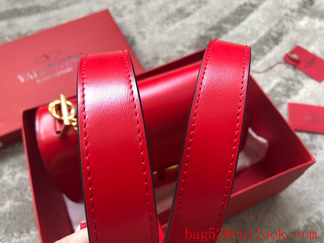 Valentino VSLING Calfskin Shoulder Bag Handbag Red