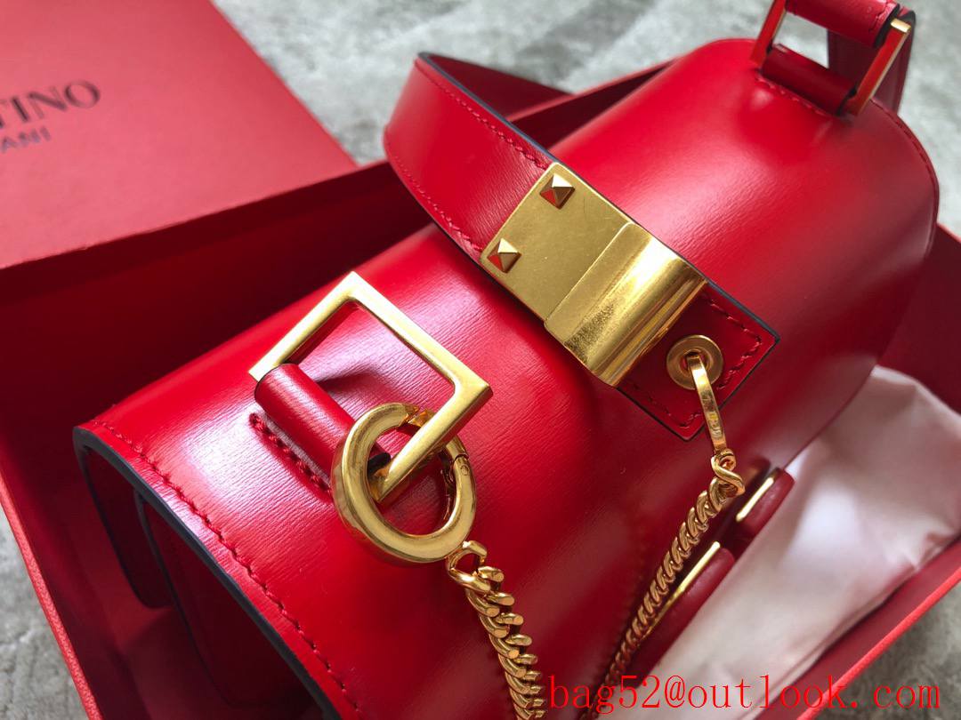 Valentino VSLING Calfskin Shoulder Bag Handbag Red