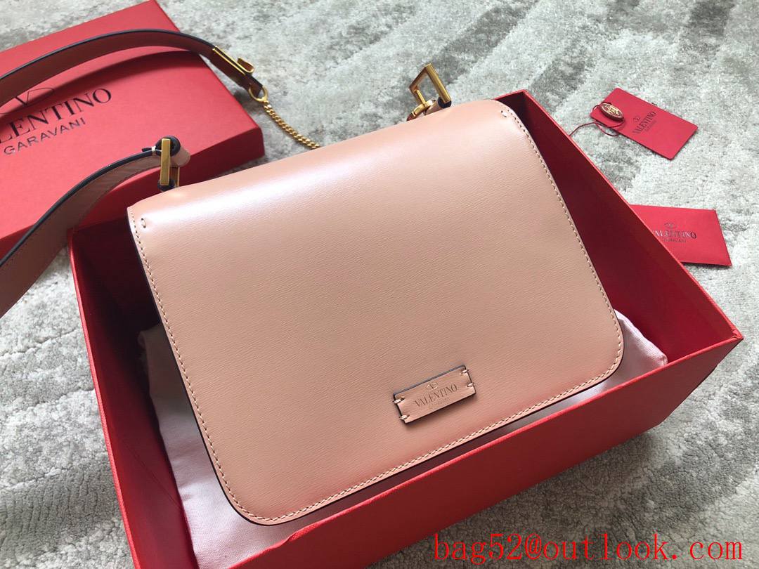 Valentino VSLING Calfskin Shoulder Bag Handbag Apricot