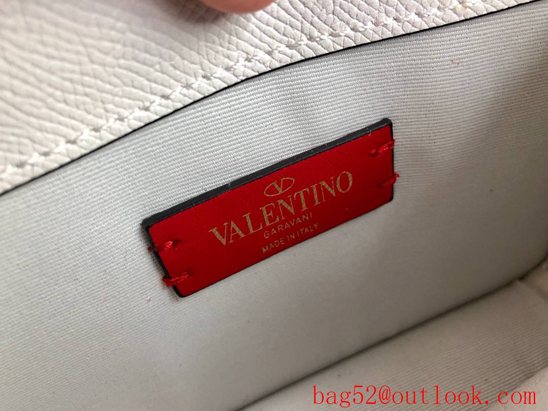 Valentino Small VSLING Calfskin Shoulder Bag Chain Handbag White