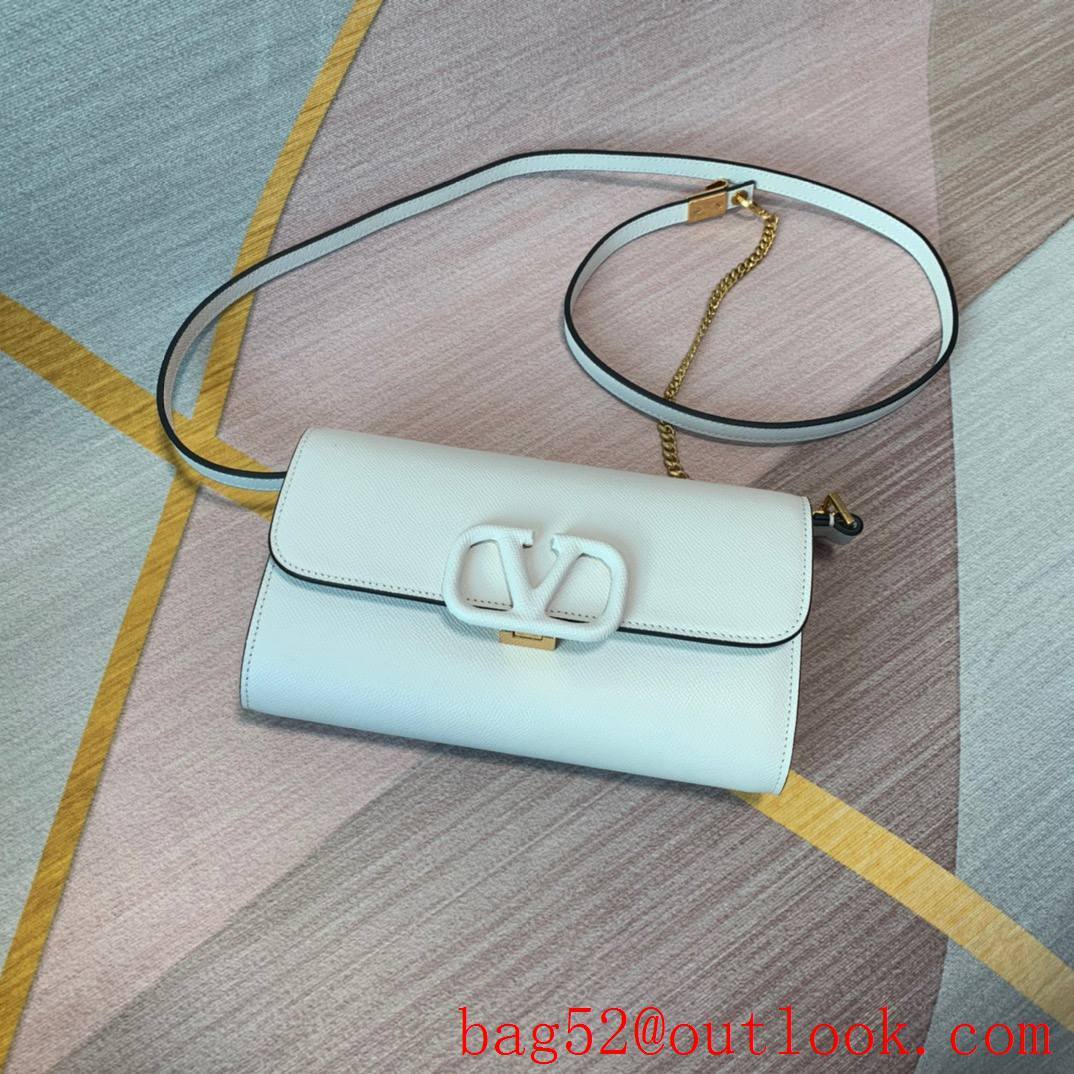 Valentino Gavarani VSLING Calfskin Shoulder Bag Cream Handbag