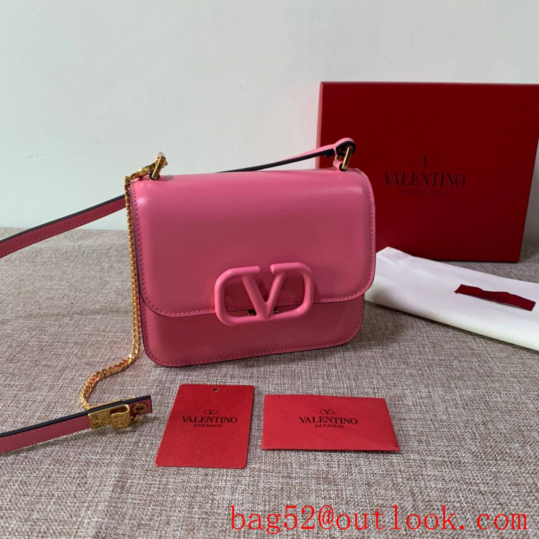 Valentino Gavarani Small VSLING Calfskin Shoulder Bag Pink Handbag