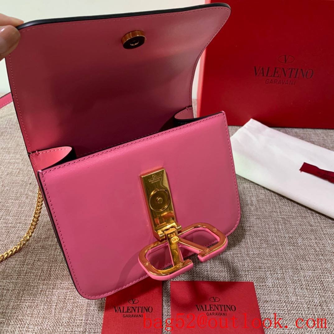 Valentino Gavarani Small VSLING Calfskin Shoulder Bag Pink Handbag