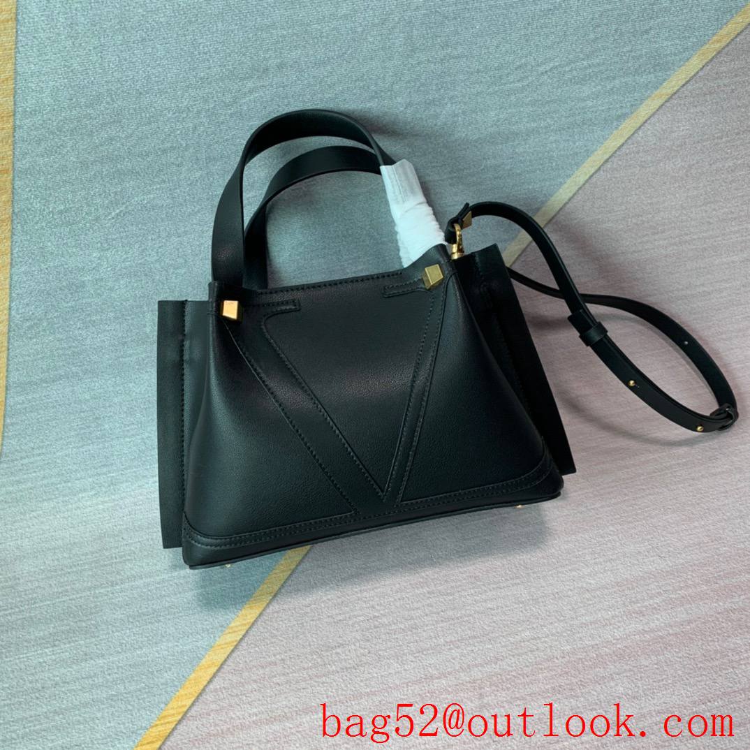 Valentino Garavani Small Escape VLOGO Shopper Bag Tote Handbag Black
