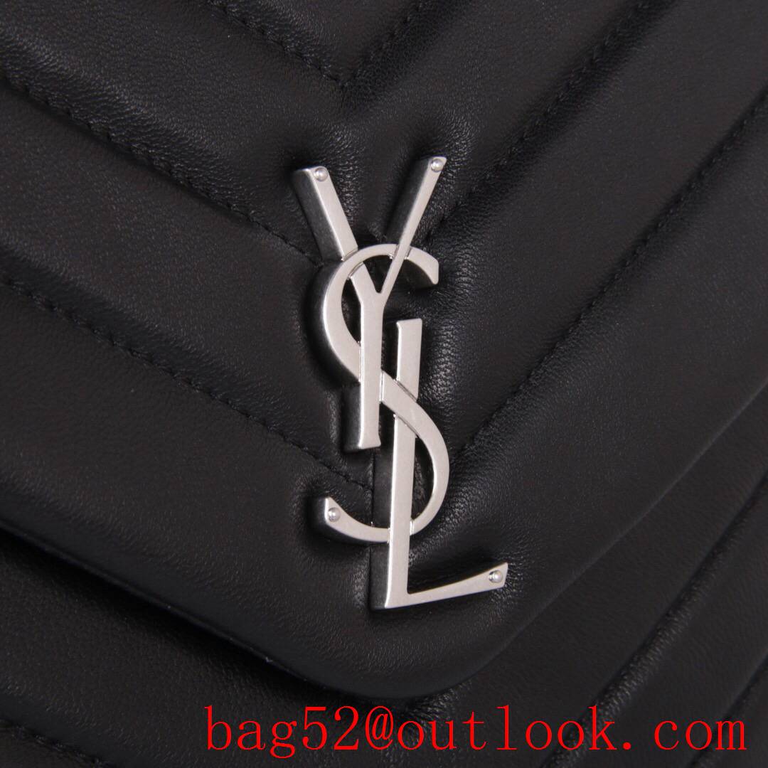 Saint Laurent YSL Monogram Small Loulou Quilted Leather Backpack Bag Black 488227