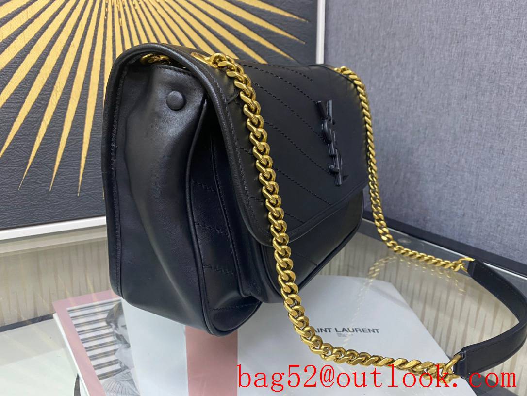 Saint Laurent YSL Lambskin Niki Medium Shoulder Bag Handbag Black ...