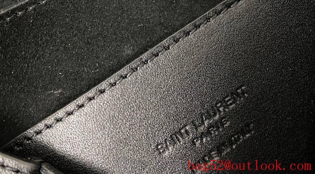 Saint Laurent YSL Smooth Leather KAIA Small Satchel Bag Handbag Black 619740