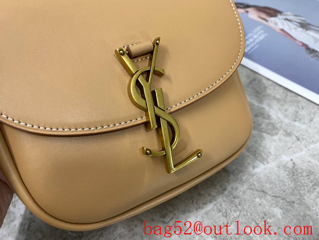 Saint Laurent YSL Smooth Leather KAIA Small Satchel Bag Handbag Tan 619740