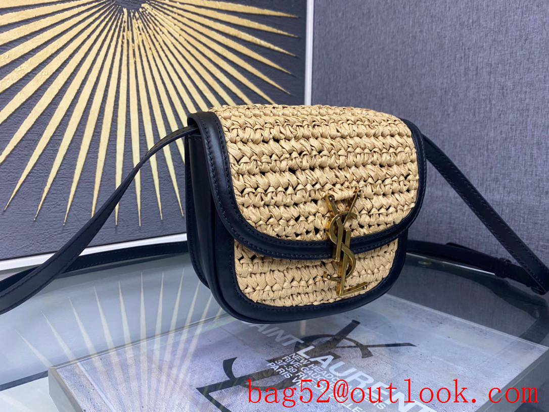 Saint Laurent YSL Weaving Leather KAIA Small Satchel Bag Handbag Nude 619740