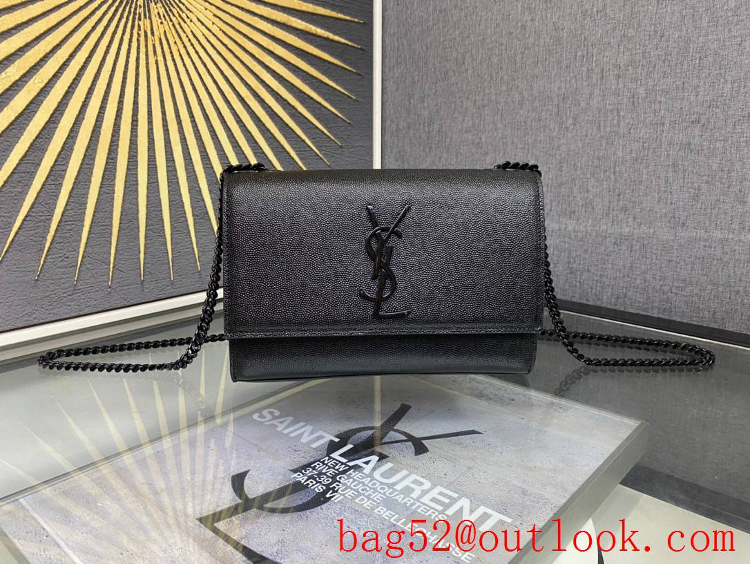 Saint Laurent YSL Kate 20cm Small Chain Bag in Grained Leather Black 469390