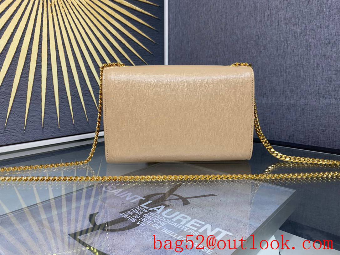 Saint Laurent YSL Kate 20cm Small Chain Bag in Grained Leather Beige 469390