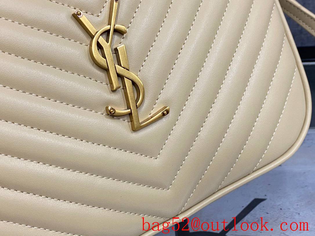 Saint Laurent YSL LOU Camera Bag Handbag in Calfskin Leather Beige 520534