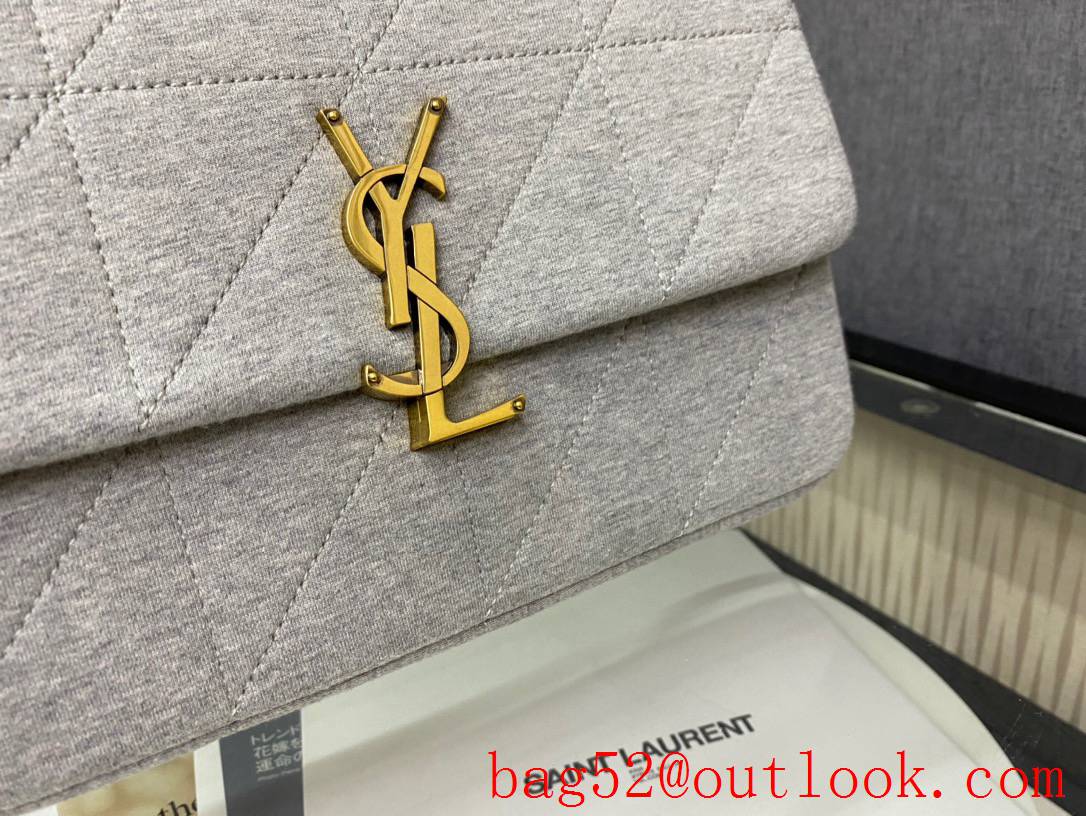 YSL Saint Laurent Jamie Medium CARRE Rive Gauche Bag in Jersey Gray 634820