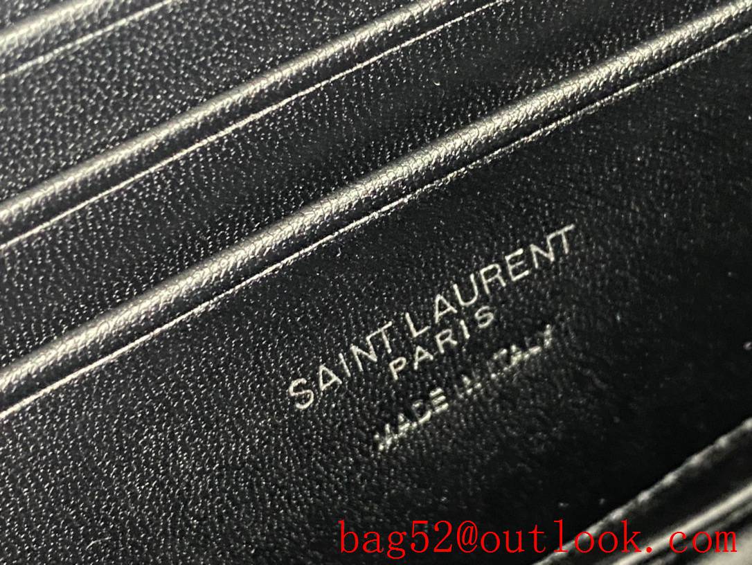 YSL Saint Laurent Lou Mini Camera Bag in Quilted Grain Leather Black 612579