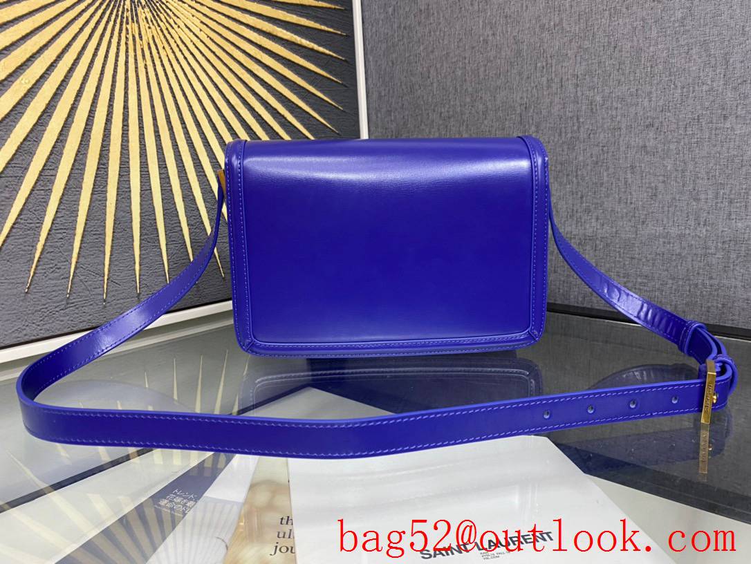 YSL Saint Laurent Solferino Medium Satchel Bag in Smooth Leather Blue 634305