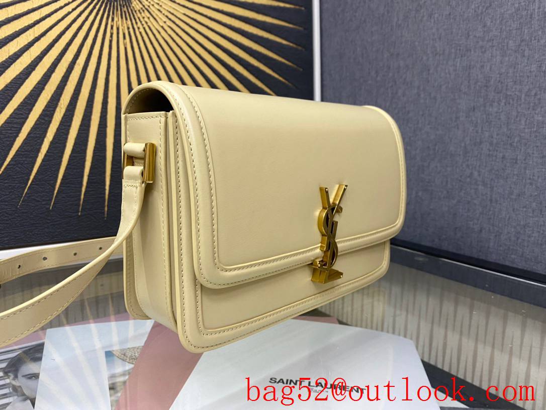 YSL Saint Laurent Solferino Medium Satchel Bag in Smooth Leather Beige 634305