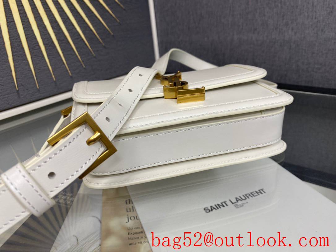 YSL Saint Laurent Solferino Small Satchel Bag in Smooth Leather White 634306