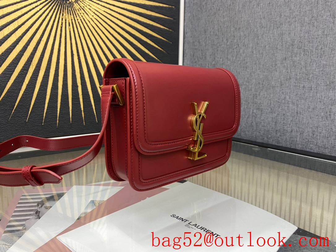 YSL Saint Laurent Solferino Small Satchel Bag in Smooth Leather Red 634306