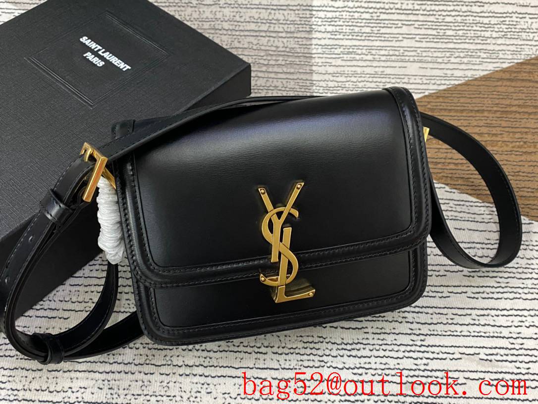 YSL Saint Laurent Solferino Small Satchel Bag in Smooth Leather Black 634306