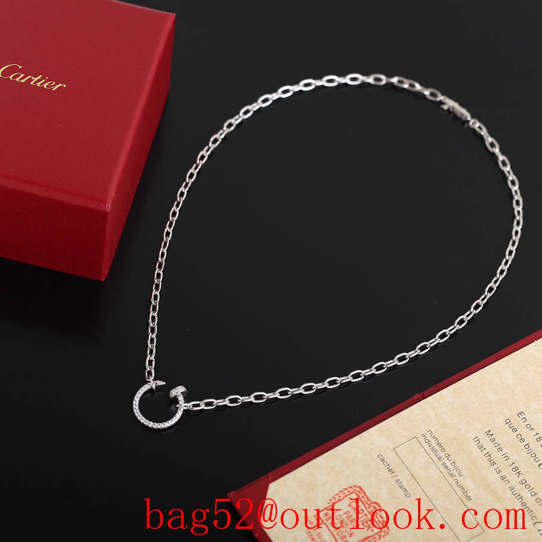 Cartier Juste Un Clou Nail Necklace Silver