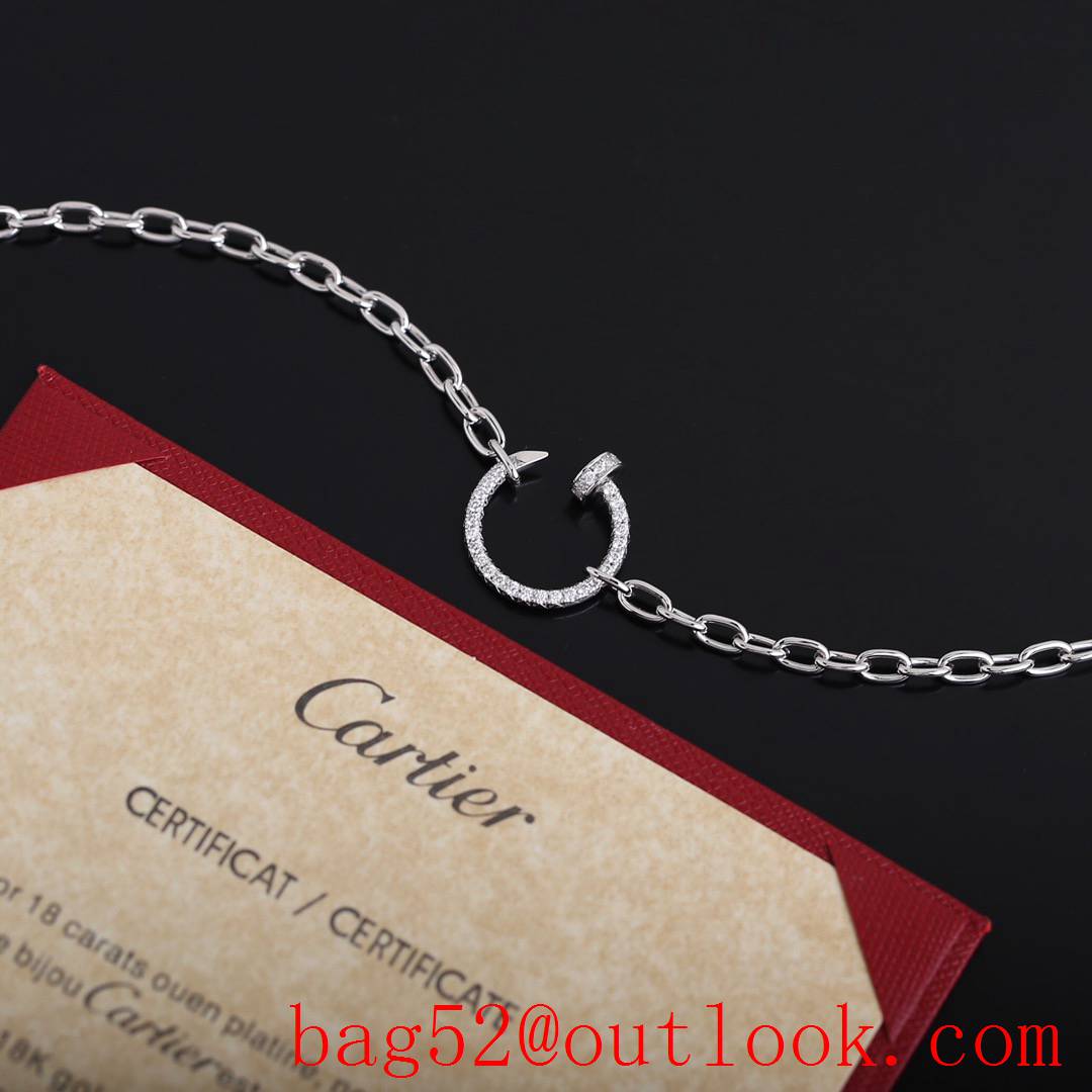 Cartier Juste Un Clou Nail Necklace Silver