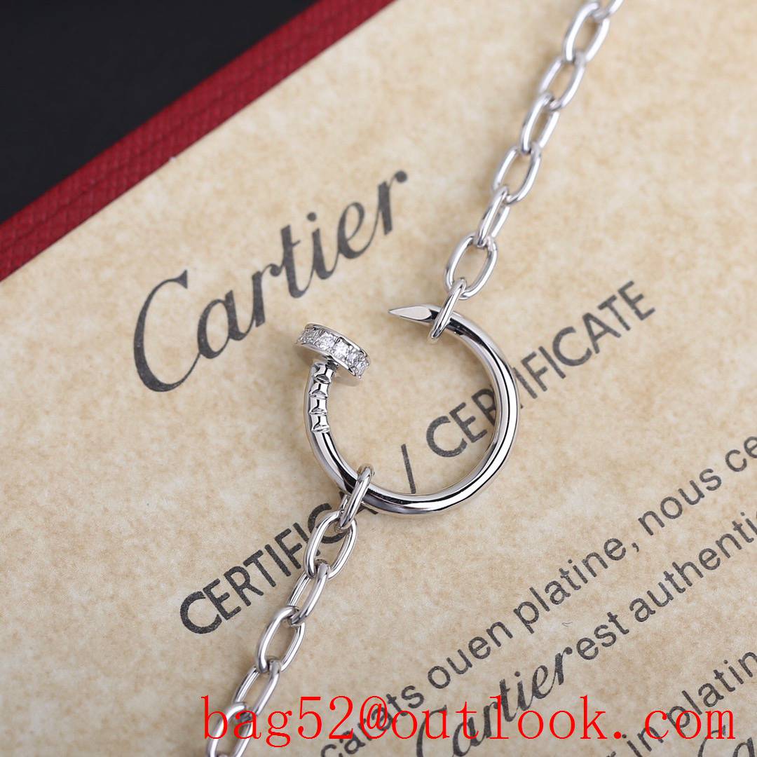 Cartier Juste Un Clou Nail Necklace Silver