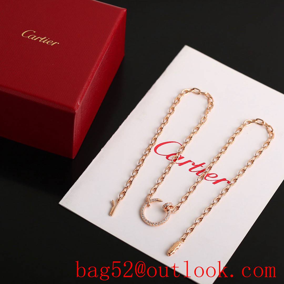 Cartier Juste Un Clou Nail Necklace Rose Gold