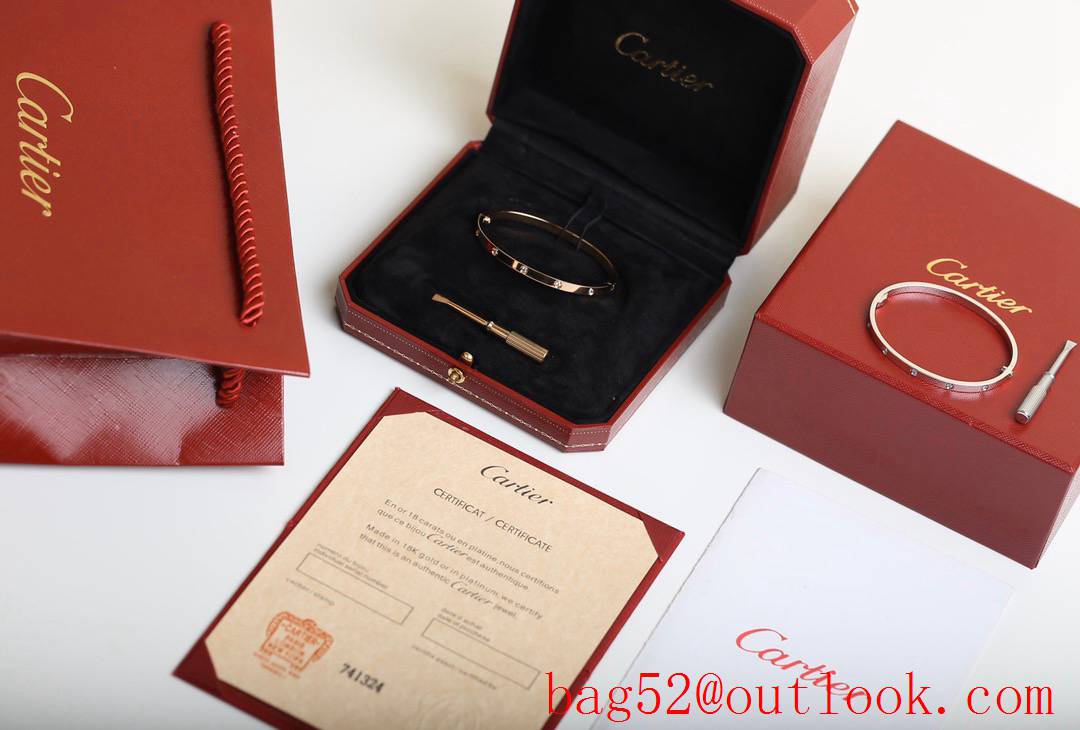 Cartier Love Bracelets with 10 Diamonds 