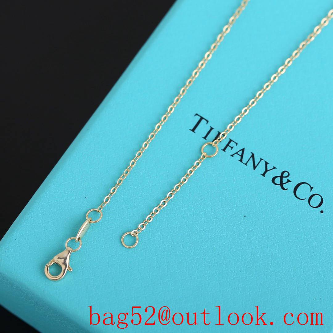 Tiffany Heart Key Necklace Gold and Silver