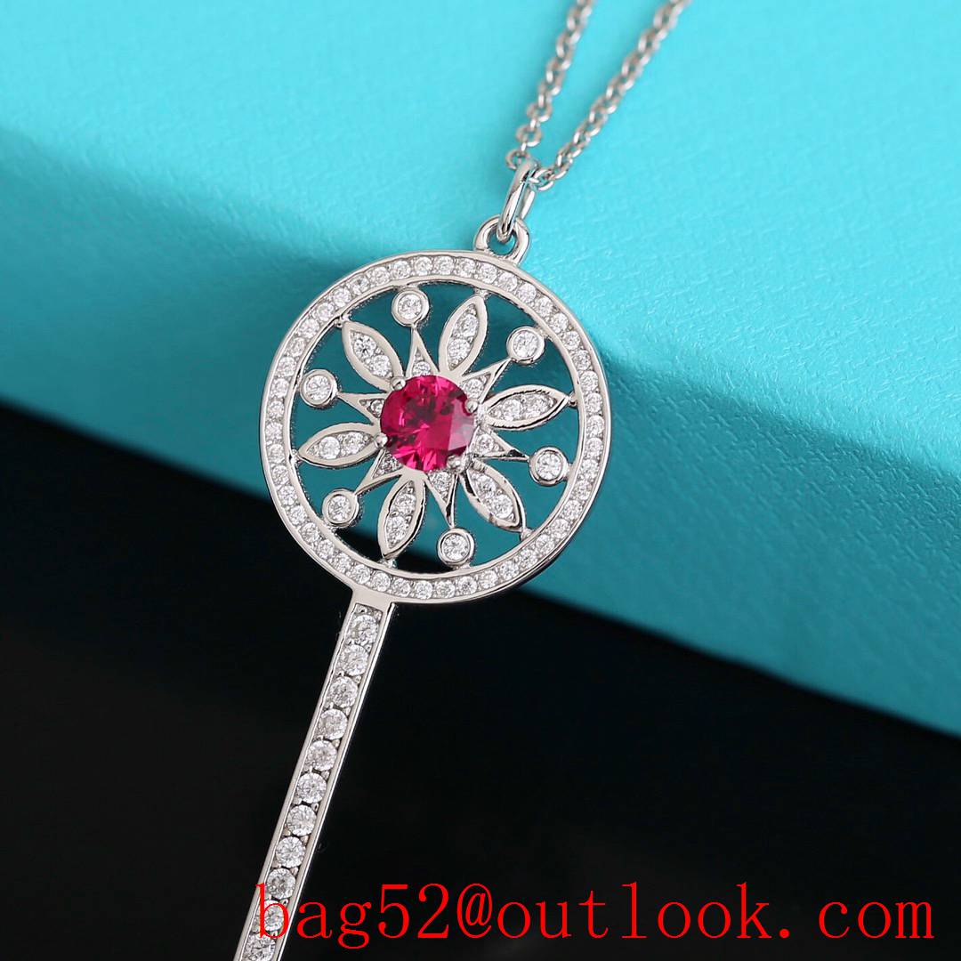 Tiffany Round Key Necklace in 2 Colors