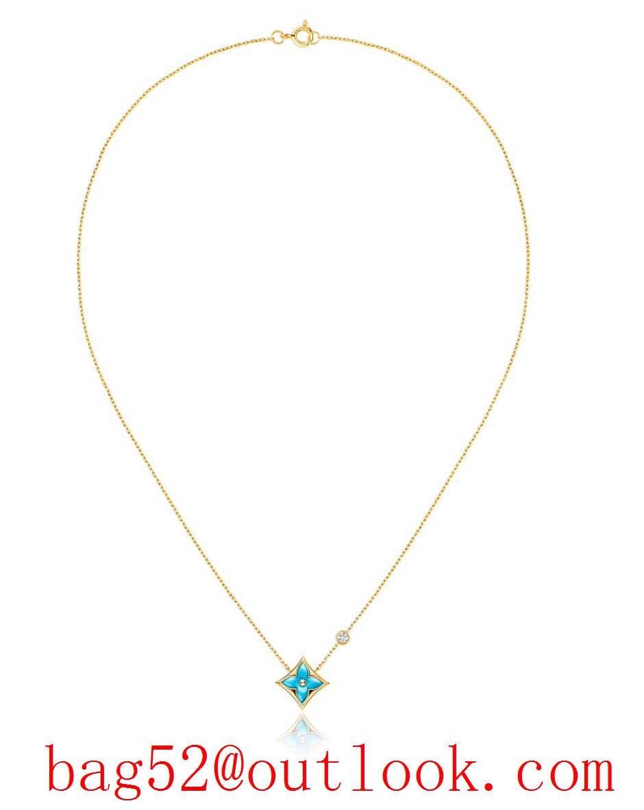 Louis Vuitton LV Blossom Necklace Limited Edition Blue