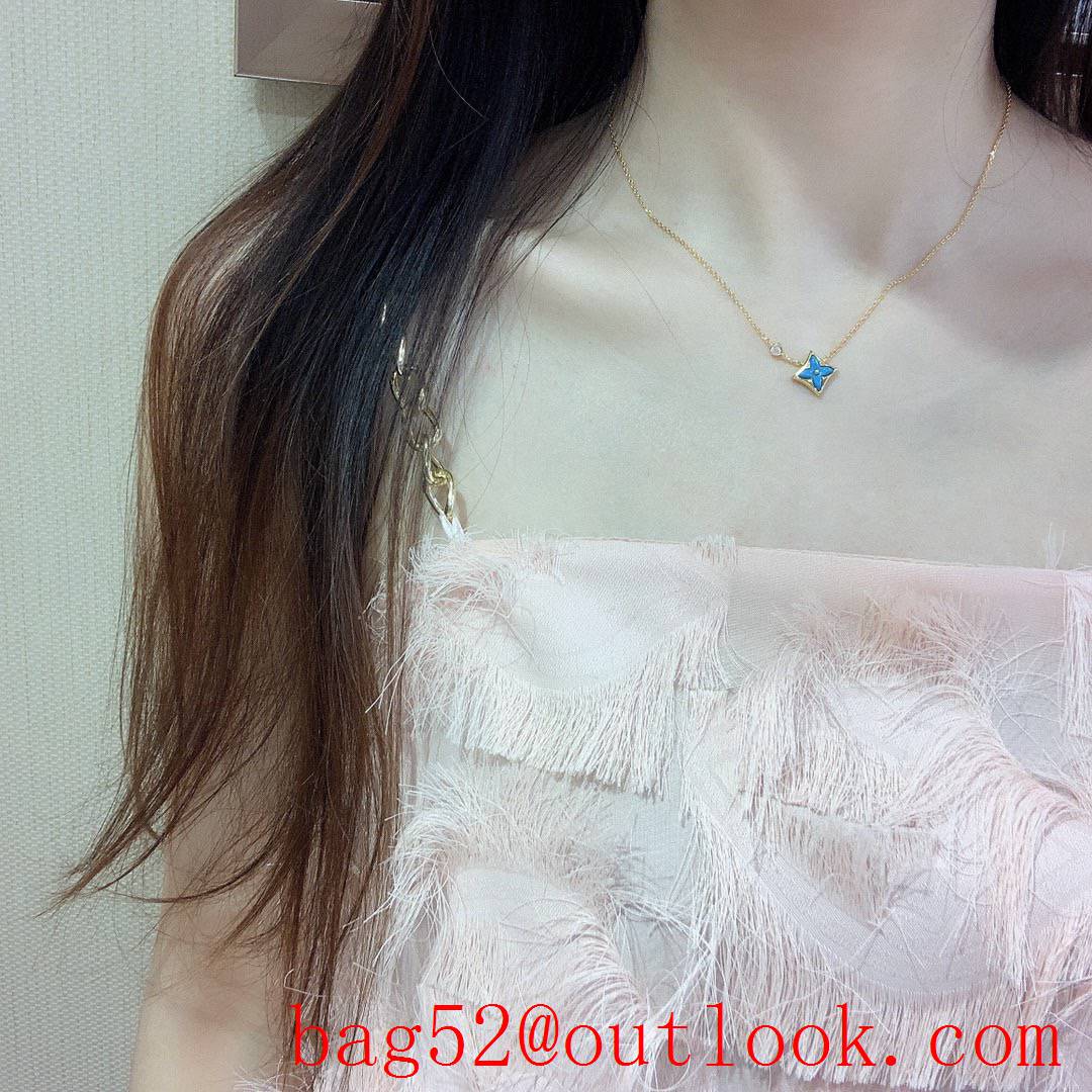 Louis Vuitton LV Blossom Necklace Limited Edition Blue