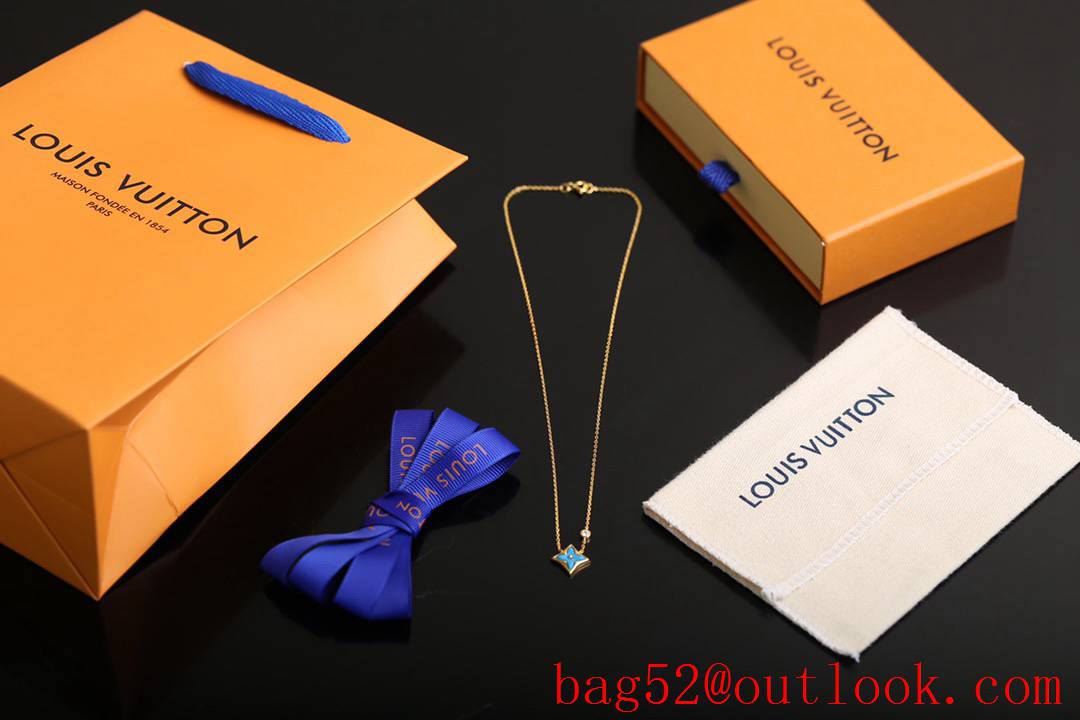 Louis Vuitton LV Blossom Necklace Limited Edition Blue