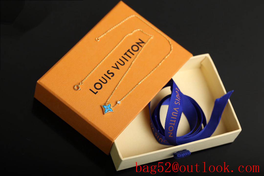 Louis Vuitton LV Blossom Necklace Limited Edition Blue