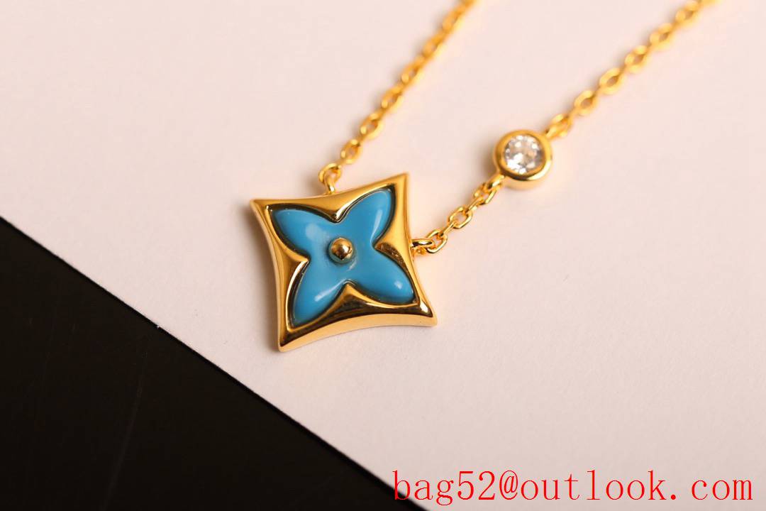 Louis Vuitton LV Blossom Necklace Limited Edition Blue