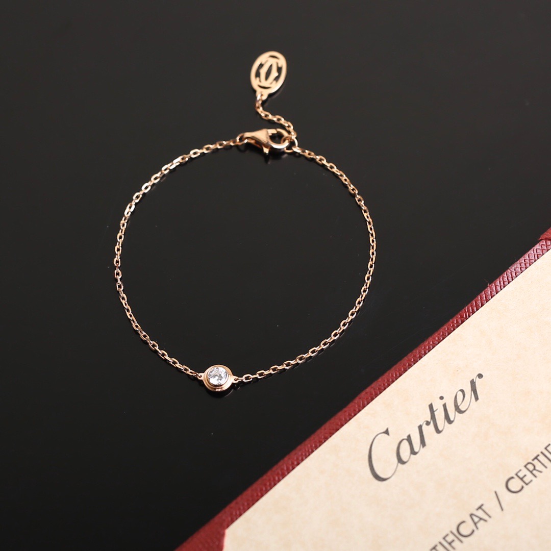 Cartier Diamants Legers Bracelet Rose Gold and Silver