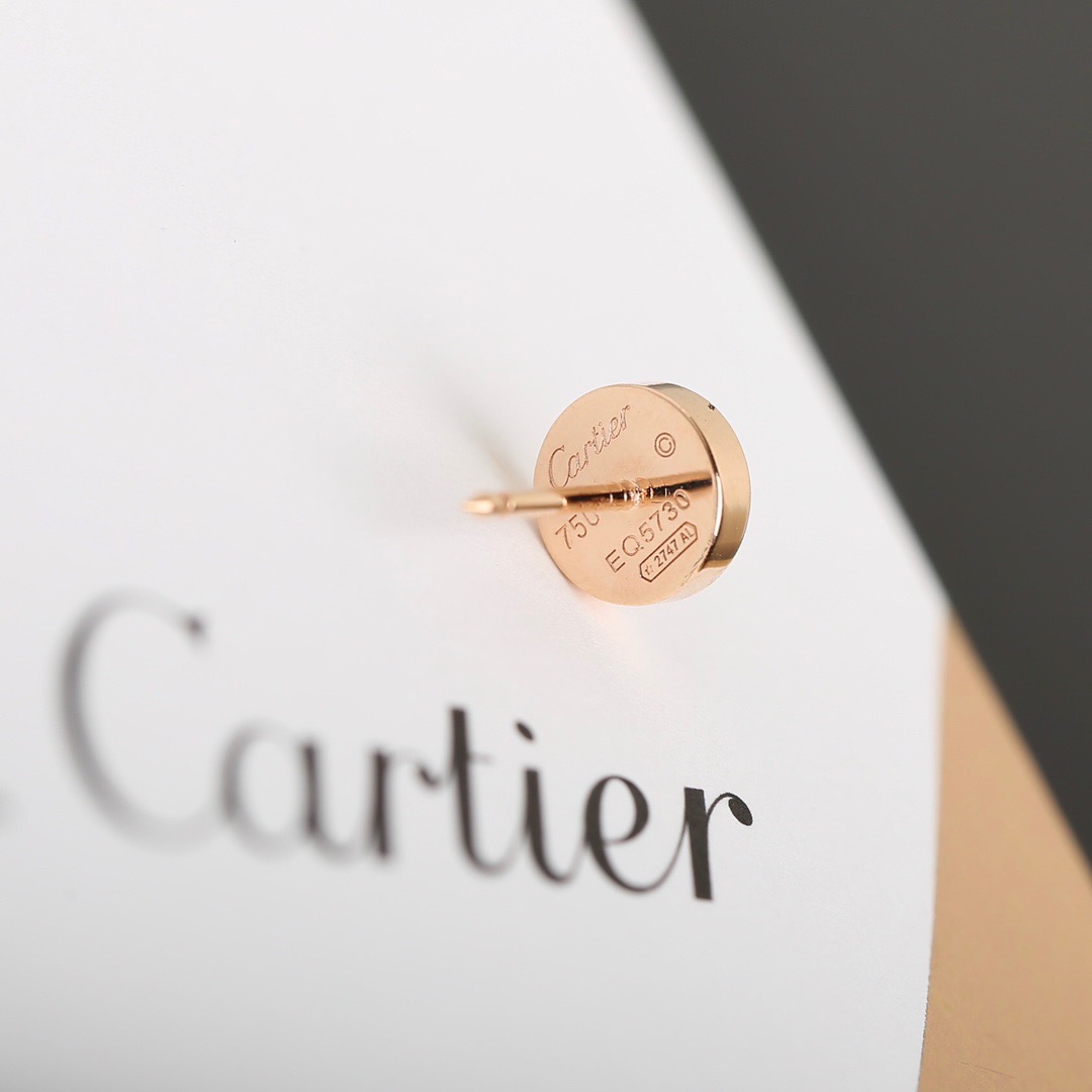 Cartier 18K Love Earrings Studs Rose Gold