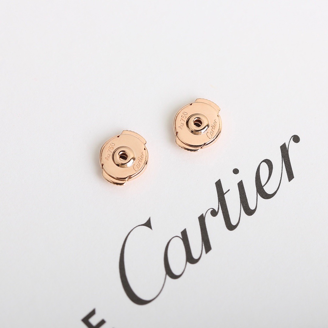 Cartier 18K Love Earrings Studs Rose Gold