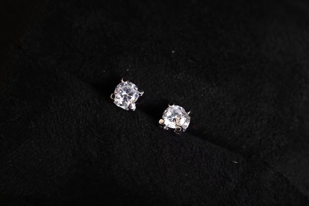 Cartier C De Cartier Diamond Earrings Studs Small