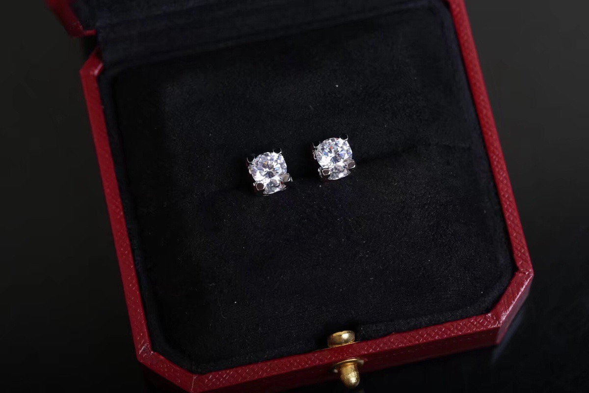 Cartier C De Cartier Diamond Earrings Studs Large