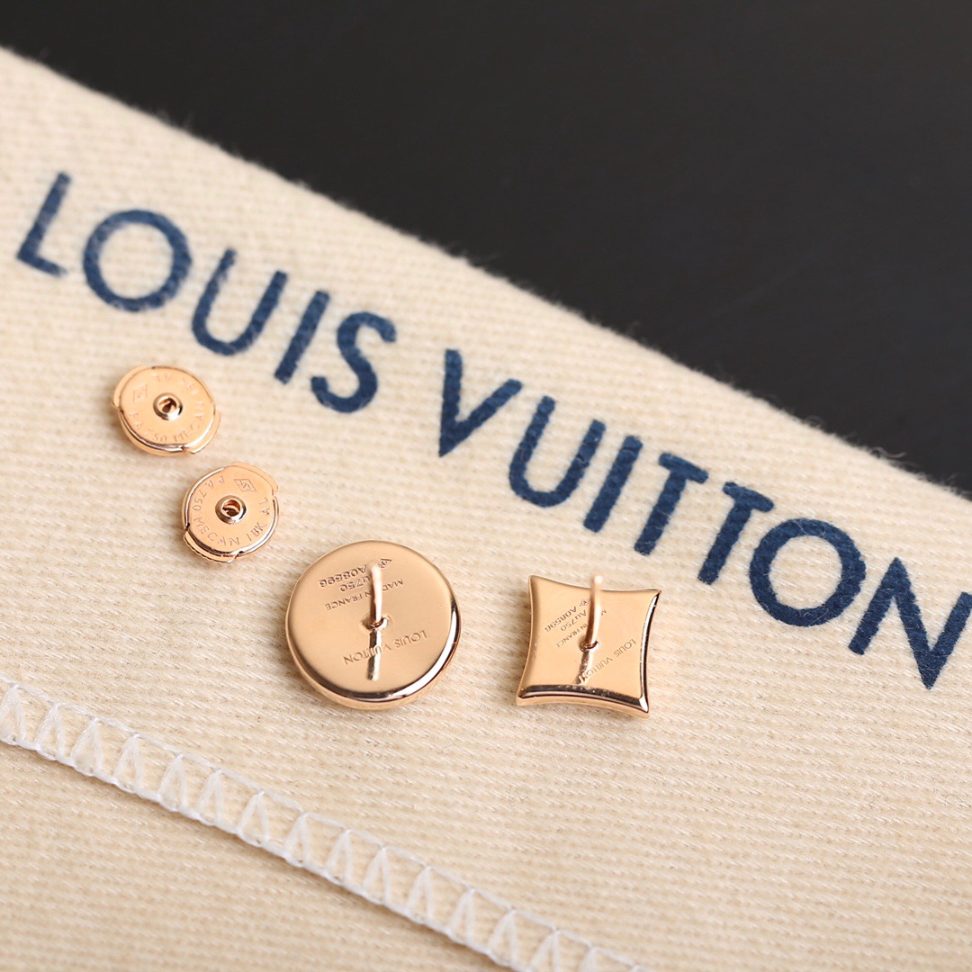 Louis Vuitton LV Blossom Monogram Flowers Earrings Studs