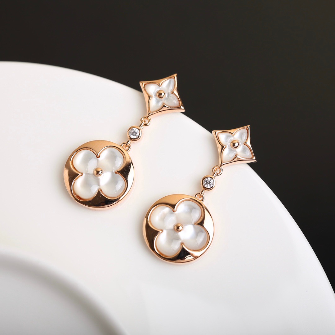 Louis Vuitton LV Blossom Monogram Flowers Earrings