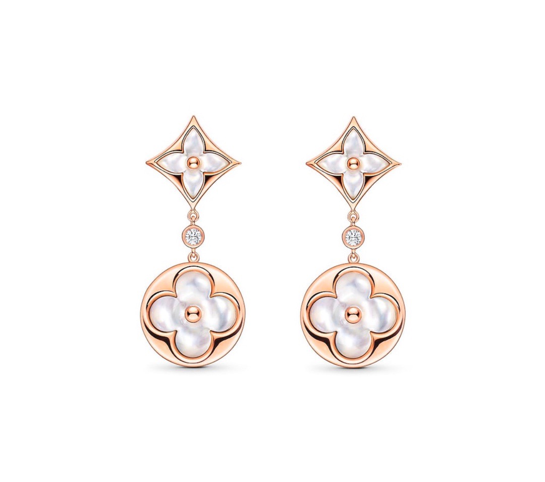 Louis Vuitton LV Blossom Monogram Flowers Earrings