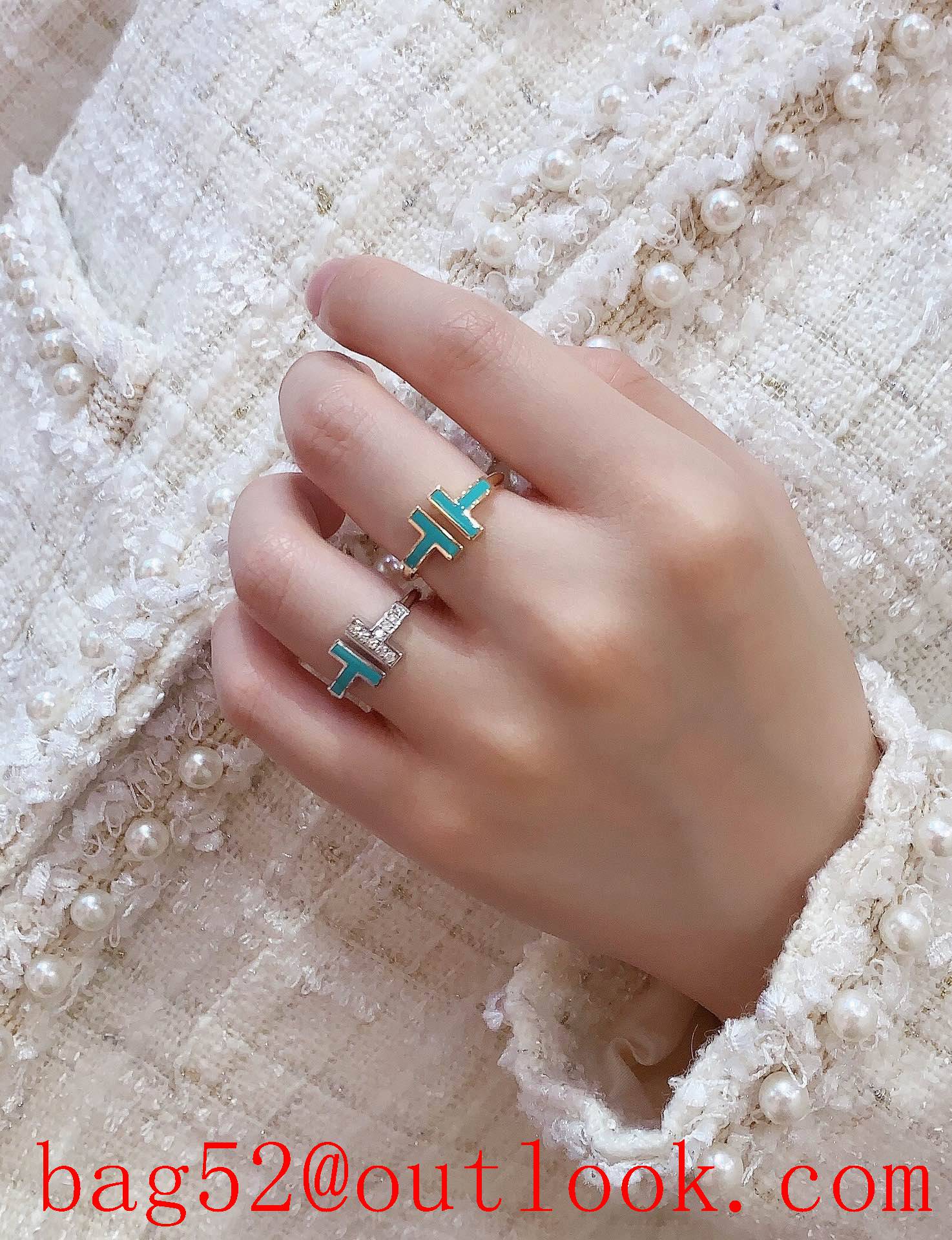 Tiffany Fashionable T Ring in Blue