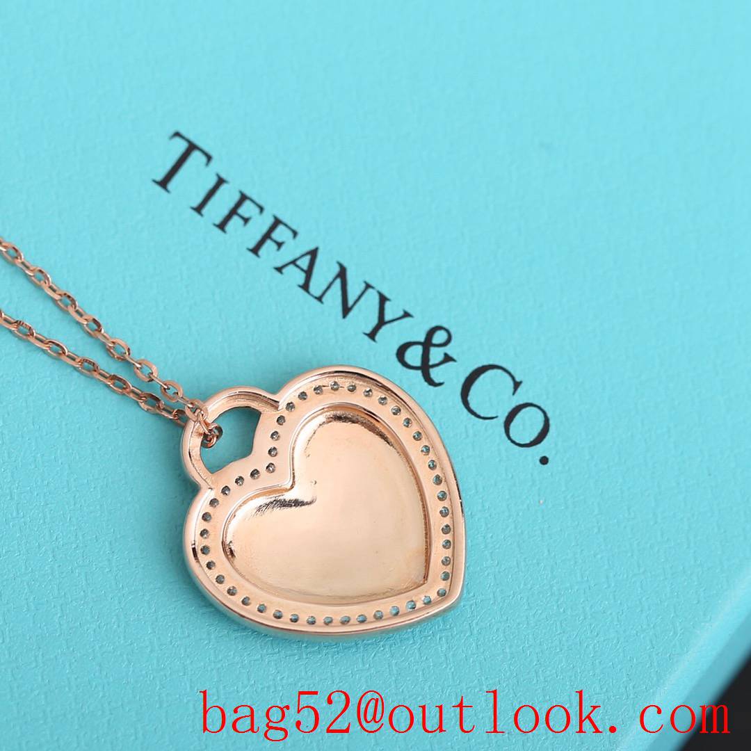 Tiffany Love Heart 18K Necklace 3 Colors
