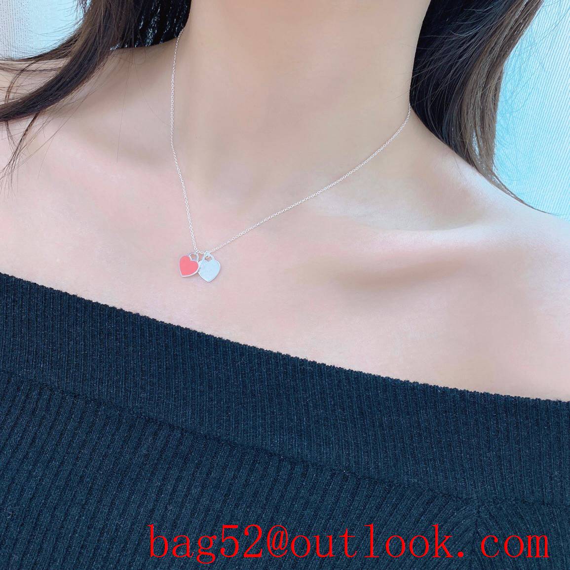 Tiffany Return to Tiffany Love Heart Necklace Pink