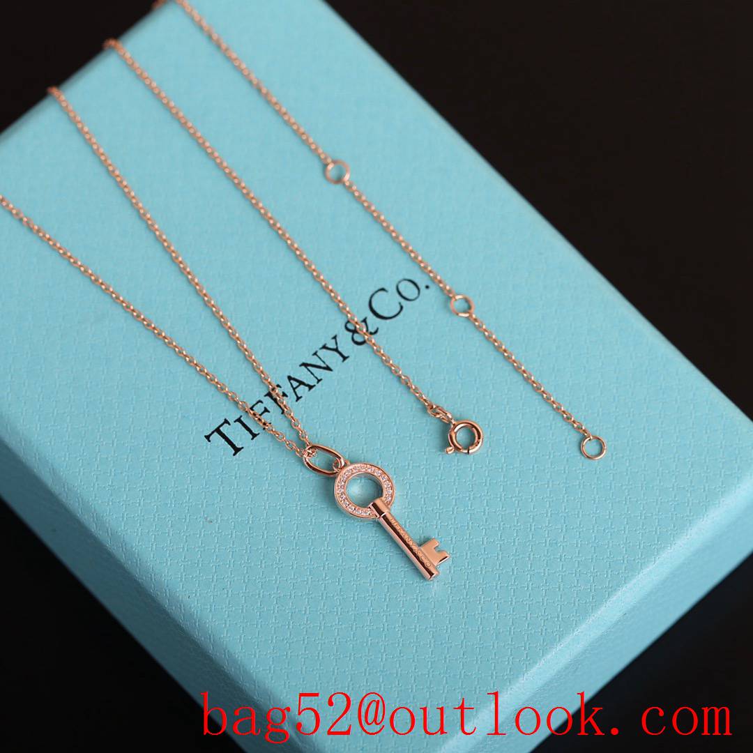 Tiffany Modern Keys 18K Necklace 2 Colors