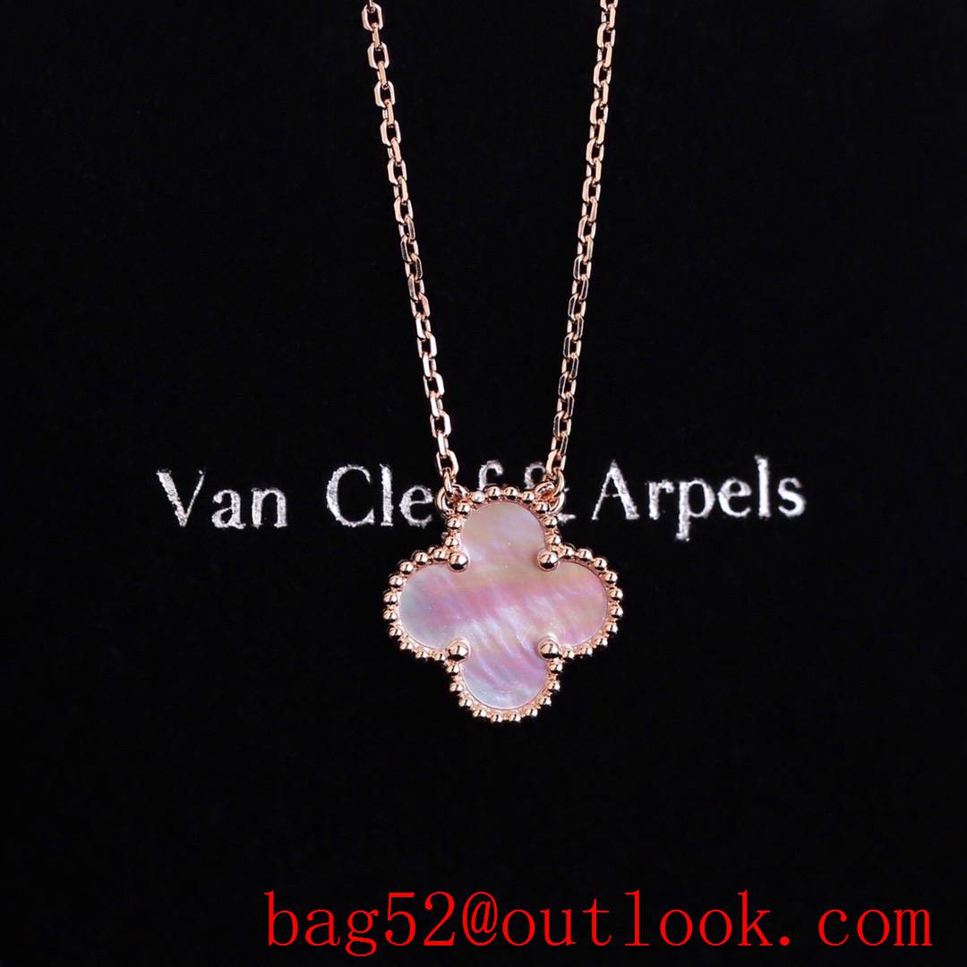 Van Cleef & Arpels VCA Vintage Alhambra Necklace Pink