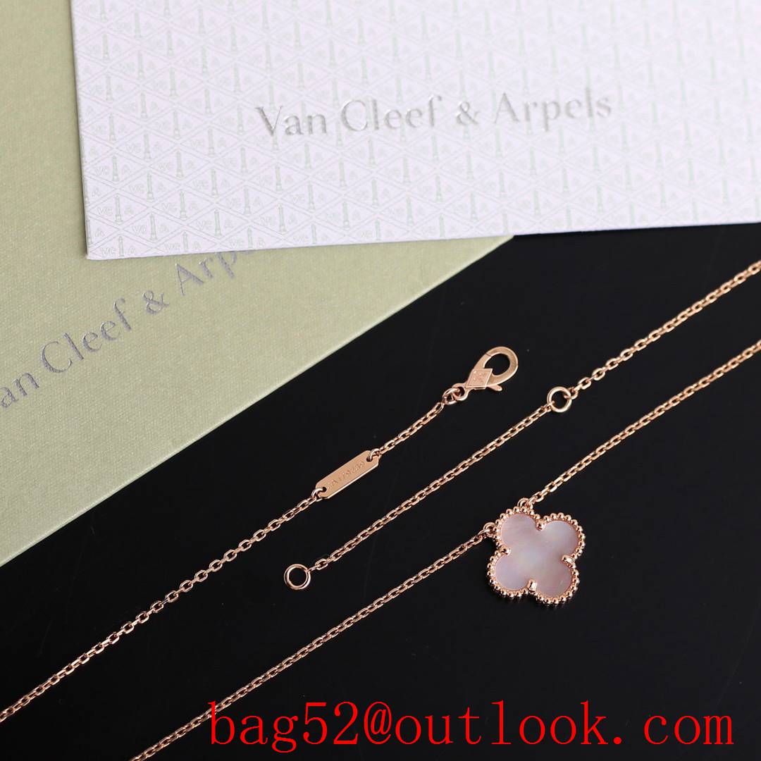 Van Cleef & Arpels VCA Vintage Alhambra Necklace Pink