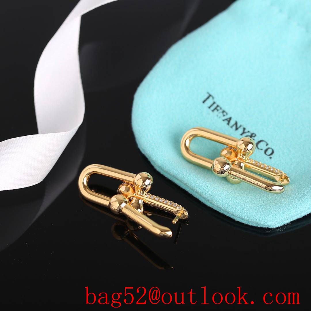Tiffany Hardwear Chain Earrings Gold